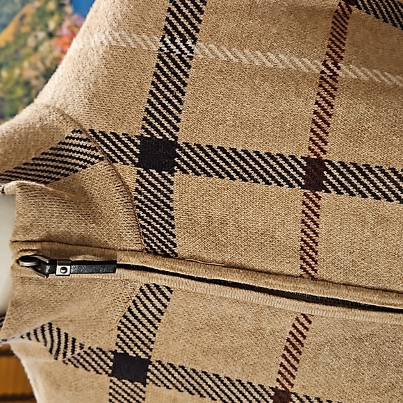 Tahari Plaid Overlay Sweater - Picture 4 of 10